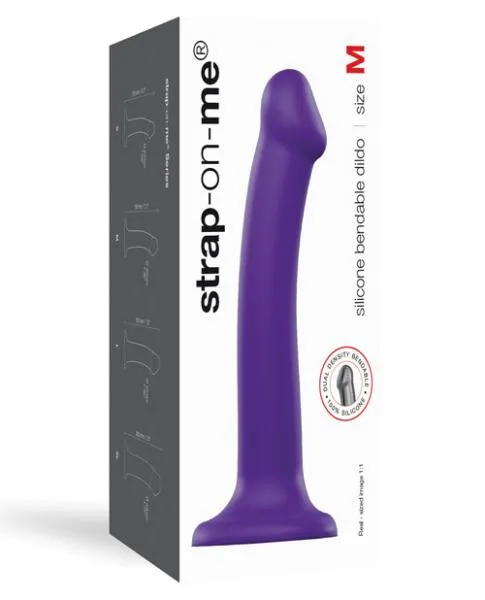 Lovely Planet Female Sex Toys Strap On Me Silicone Bendable Dildo Medium Purple