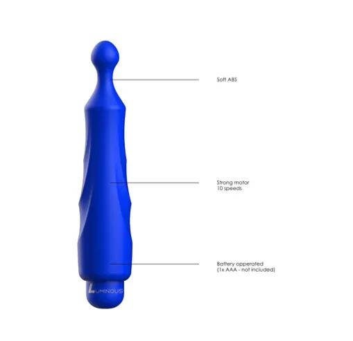 Luminous ABS Bullet With Silicone Sleeve 10Speeds Dido Royal Blue Shots Toys Female Sex Toys