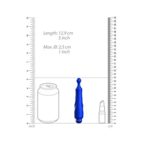 Luminous ABS Bullet With Silicone Sleeve 10Speeds Dido Royal Blue Shots Toys Female Sex Toys