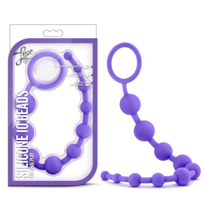 Luxe Silicone 10 Beads Purple Luxe Anal