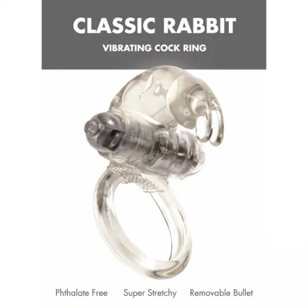 Male Sex Toys Classic Rabbit Cock Ring Clear Linx Linx