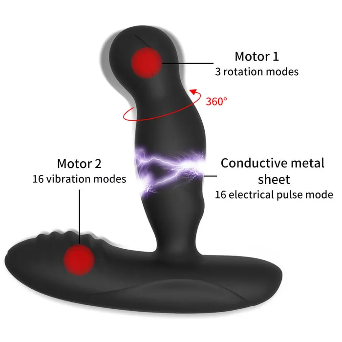 Male Sex Toys Electric Shock Prong Anal Plug OOTYEMO