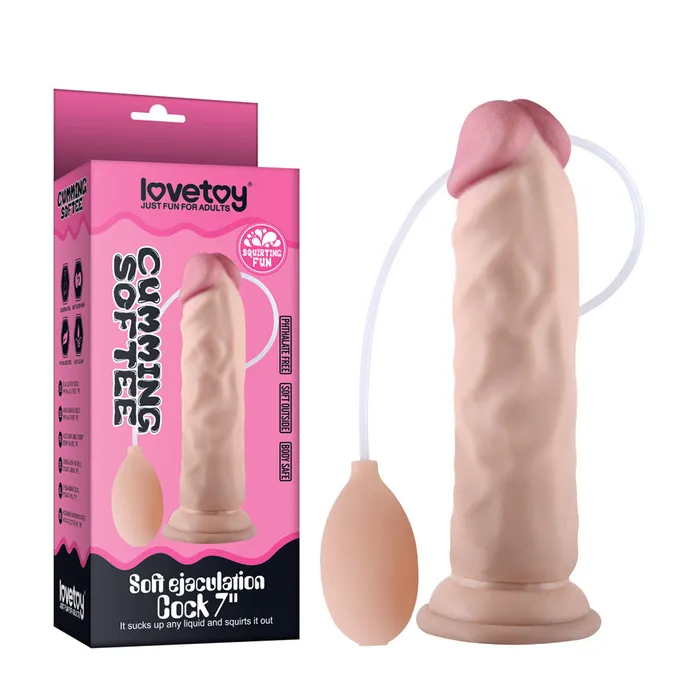 Male Sex Toys Lovetoy Soft Ejaculation Cock With Ball 7 Flesh