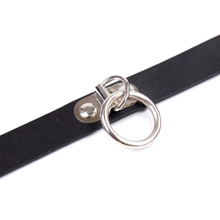 Male Sex Toys Plesur Company Collar D Ring Slave Fashion Collar Vegan Leather 5 color options