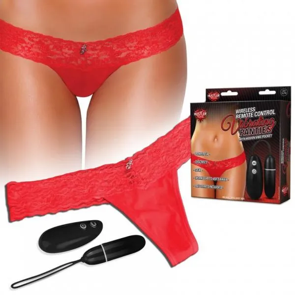 Male Sex Toys Seductucom Hustler Wireless Remote Control Vibrating Panties Red ML