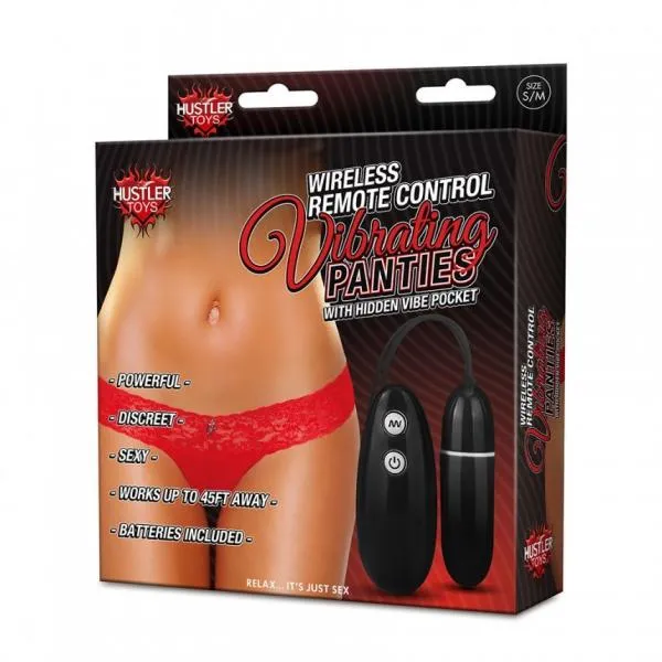 Male Sex Toys Seductucom Hustler Wireless Remote Control Vibrating Panties Red ML