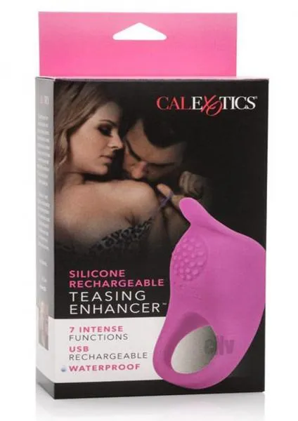 Male Sex Toys Seductucom Teasing Enhancer Ring Silicone Rechargeable Pink