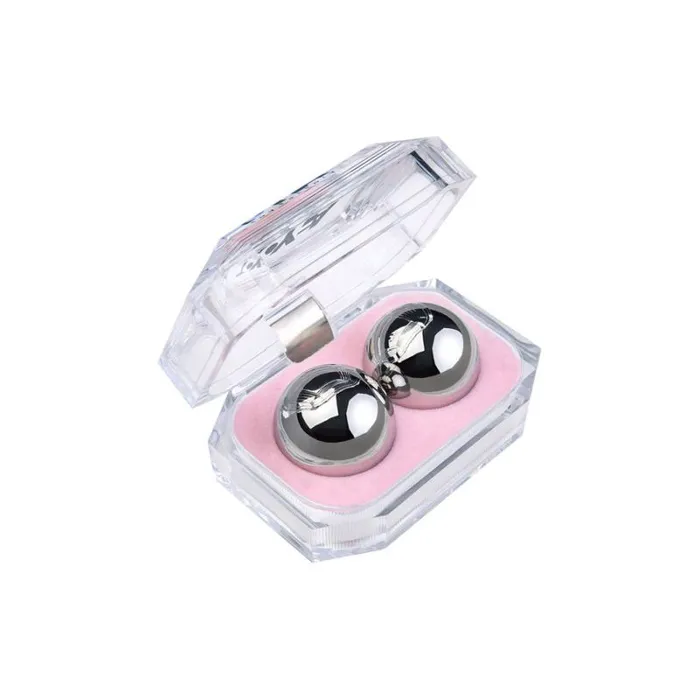 Metal Dildos Silver Metal 2 Pc Vaginal Balls 3cm