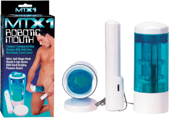 Mtx1 Robotic Mouth Masturbator Blue Seven Creations Male Sex Toys