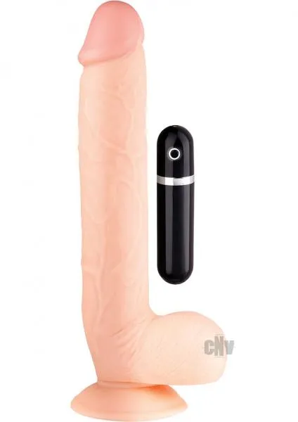 Nasstoys Dildos Maxx Men Vibrating 11 Inches Straight Dong Beige