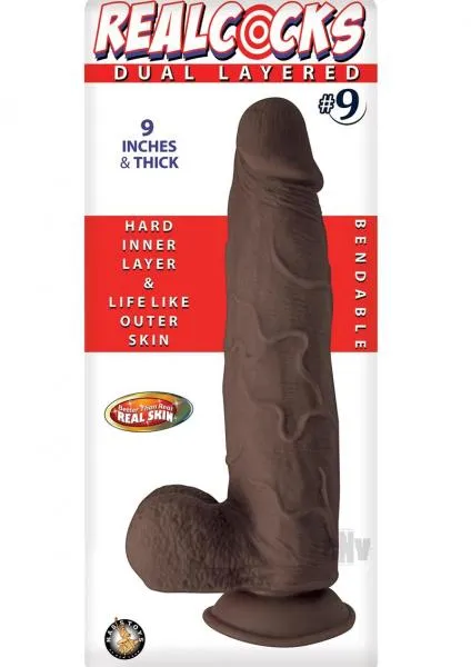 Nasstoys Dildos Realcocks Dual Layered 09 Dark Brown