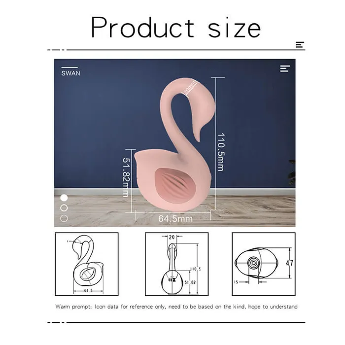 OOTYEMO Little Swan Silicone Shockabsorbing Toy Vibrators