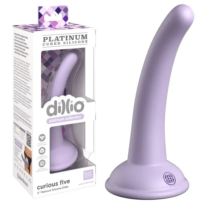 Pipedream Dildos Dillio Platinum Curious Five Purple Purple 127 cm 5 Dong