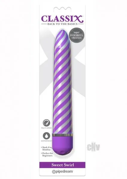 Pipedream Vibrators Classix Sweet Swirl Vibrator Purple