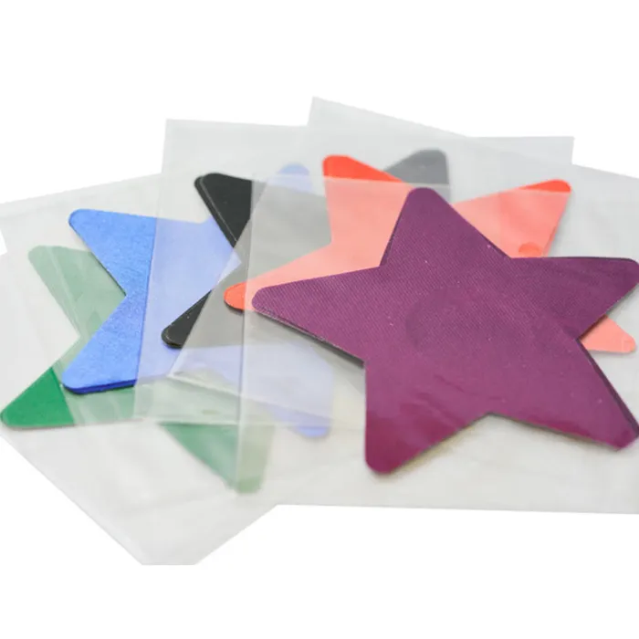 Plesur Company Nipple Clitoral Toys Pasties Assorted Color satin Stars 5 pair pack Nipple covers