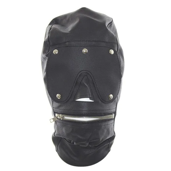 Plesur IL Hood Mask Zipper Mouth Lace Up Gimp Mask Couples