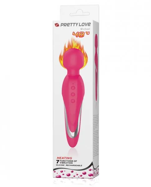 Pretty Love Vibrators Pretty Love Michael Heating Body Wand Pink