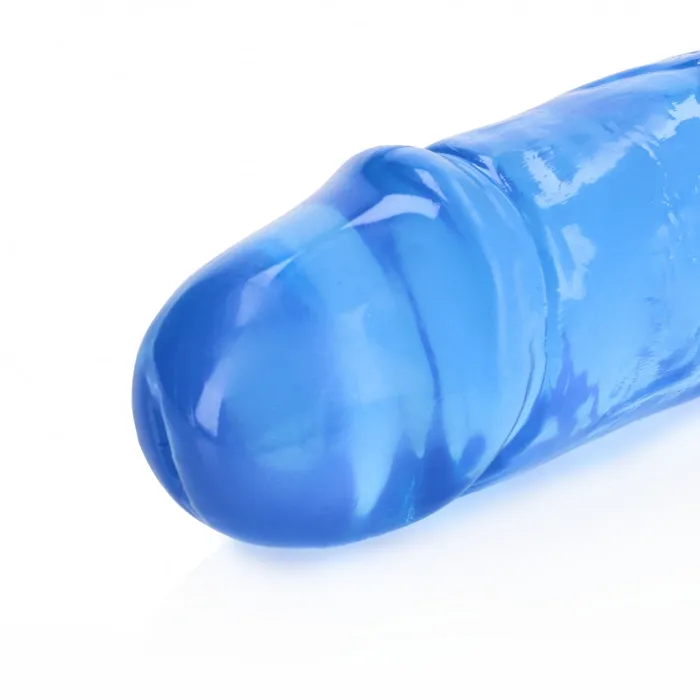RealRock Crystal Clear 13 Double Dong Blue Shots Toys Dildos