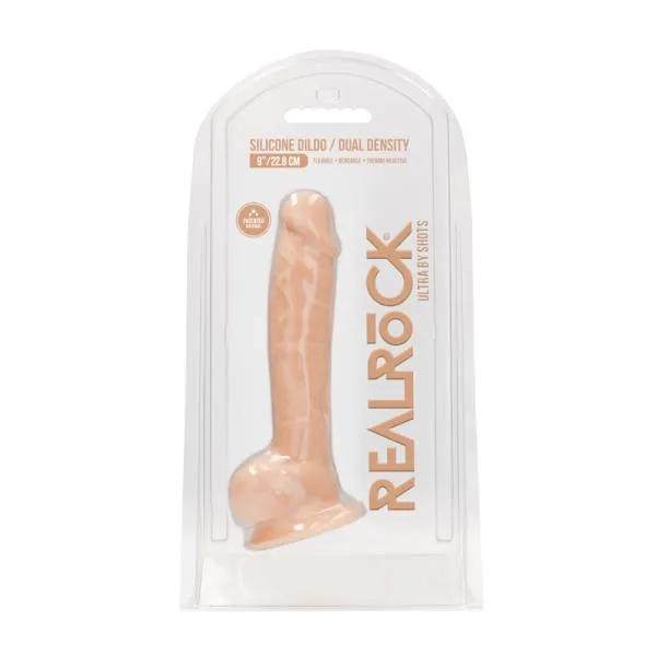 Realrock Ultra 9 228 Cm Silicone Dildo With Balls Flesh Shots Female Sex Toys