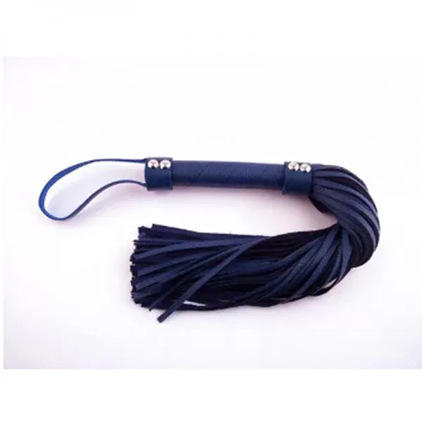 Rouge Garments Vibrators Rouge H Style Leather Flogger Blue