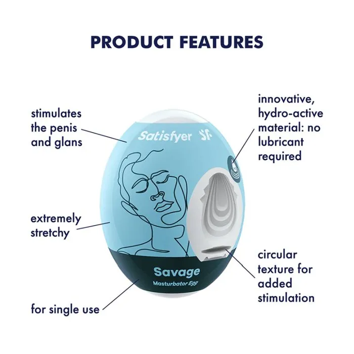 Satisfyer Male Sex Toys Satisfyer Masturbator Egg Savage