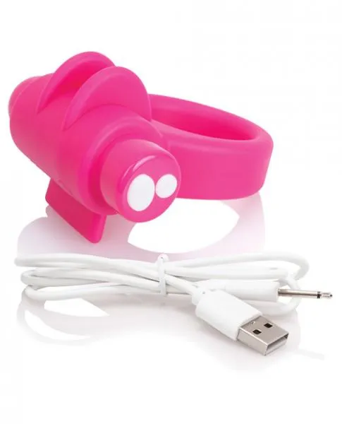 Screaming O Charged Combo Kit 1 Cock Ring Finger Sleeve Pink Male Sex Toys