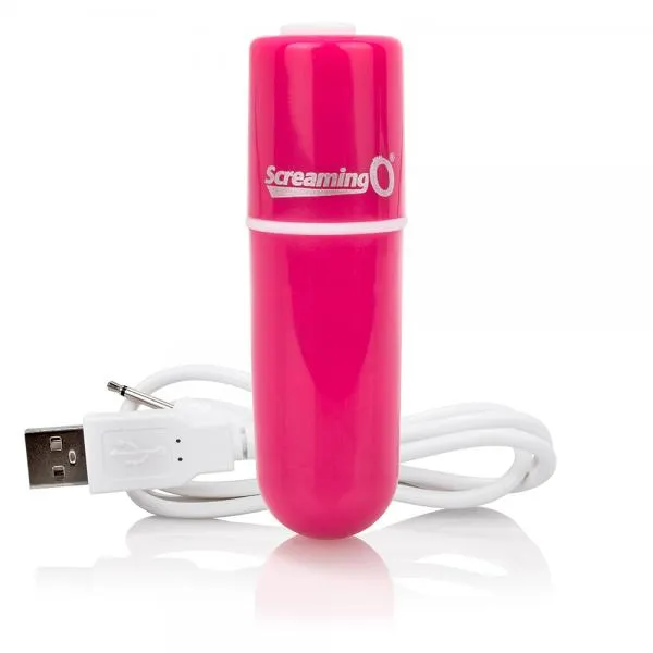 Screaming O Charged Vooom Rechargeable Bullet Vibe Pink Screaming O Vibrators