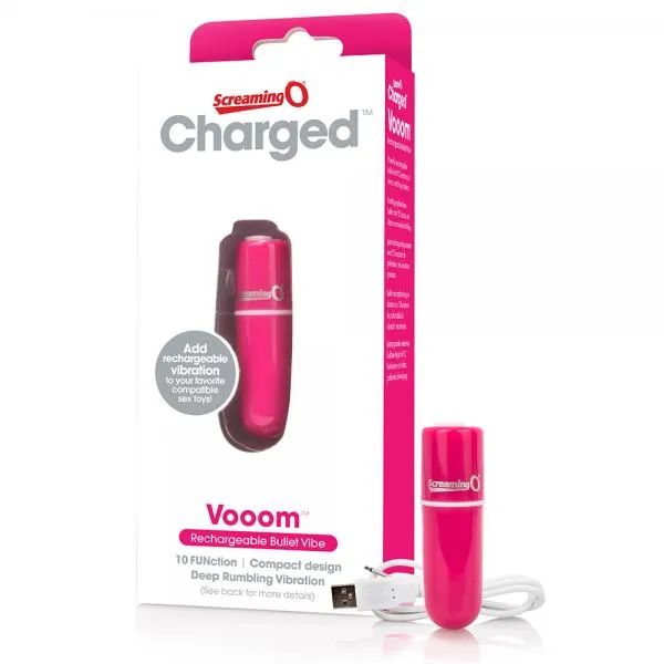 Screaming O Charged Vooom Rechargeable Bullet Vibe Pink Screaming O Vibrators