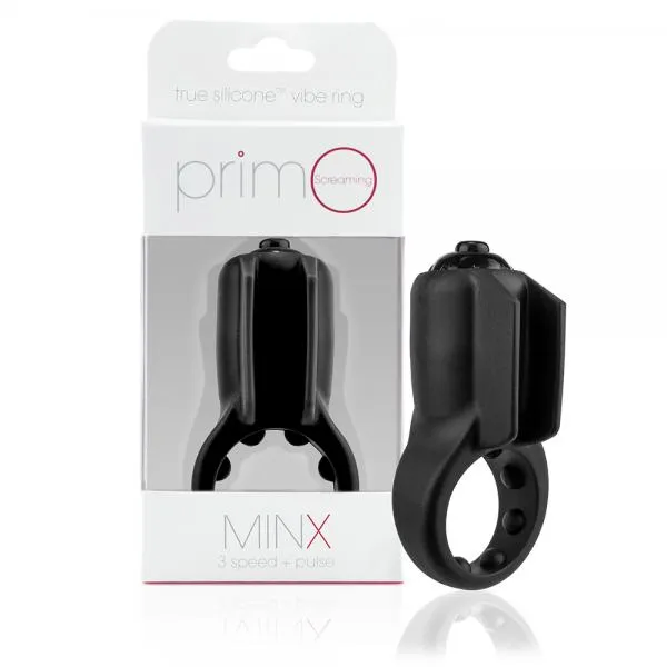 Screaming O Couples Primo Minx Black Vibrating Ring With Fins