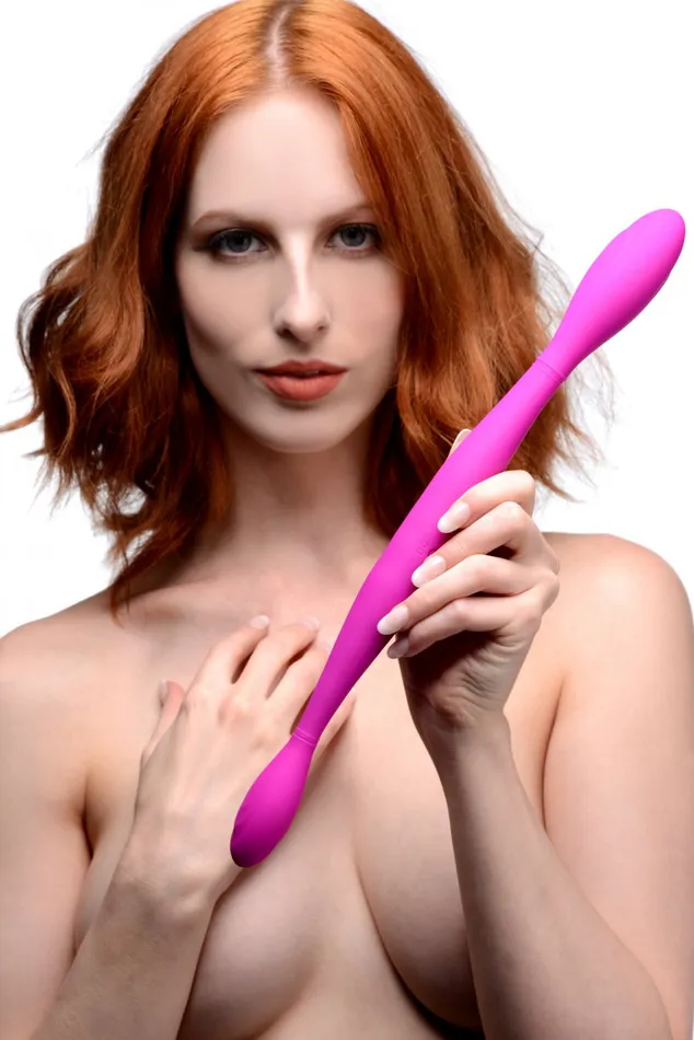 Sd Female Sex Toys Double Thump 7x Rechargeable Silicone Double Dildo