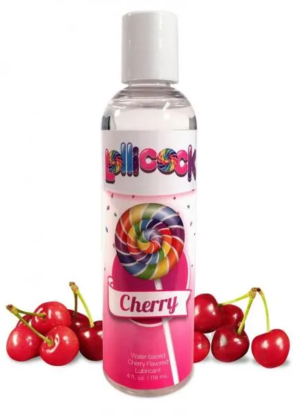 Seductucom Anal Lollicock Water Base Lube Cherry 4oz