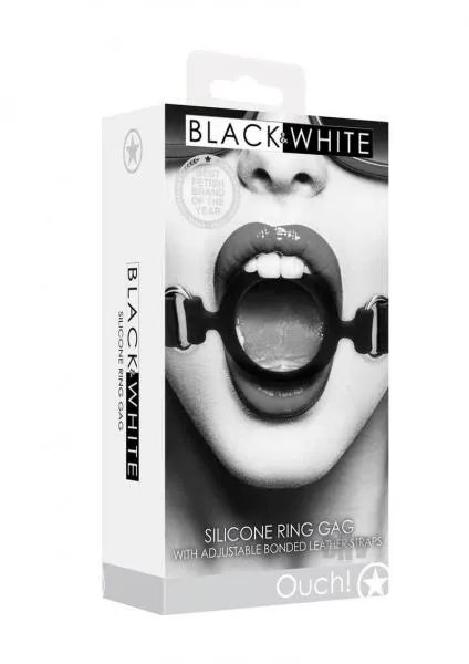 Seductucom Anal Ouch Silicone Ring Gag Black