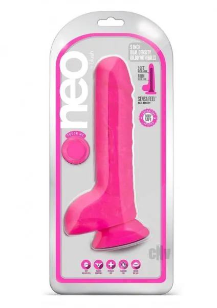 Seductucom Dildos Neo Dual Density Dildo 9 Neon Pink