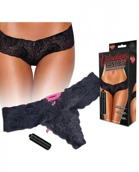 Seductucom Female Sex Toys Hustler Vibrating Panties With Bullet Black ML