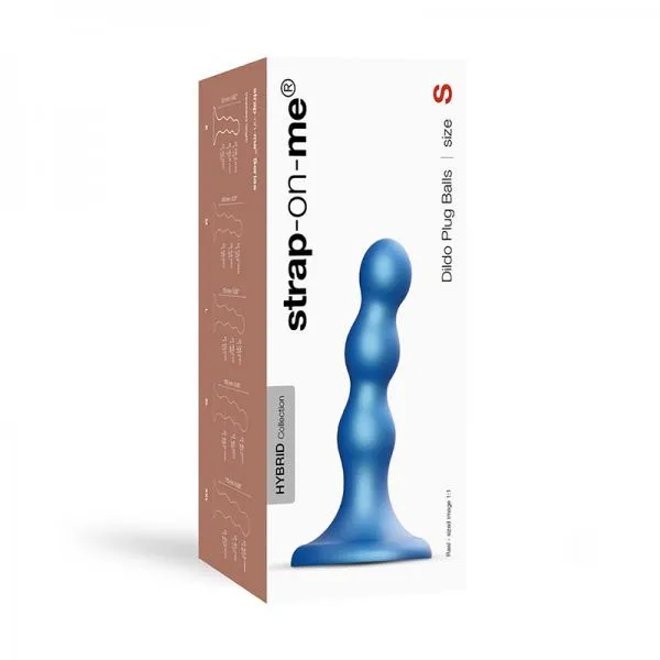 Seductucom Female Sex Toys Strap On Me Dildo Plug Balls S Metallic Blue