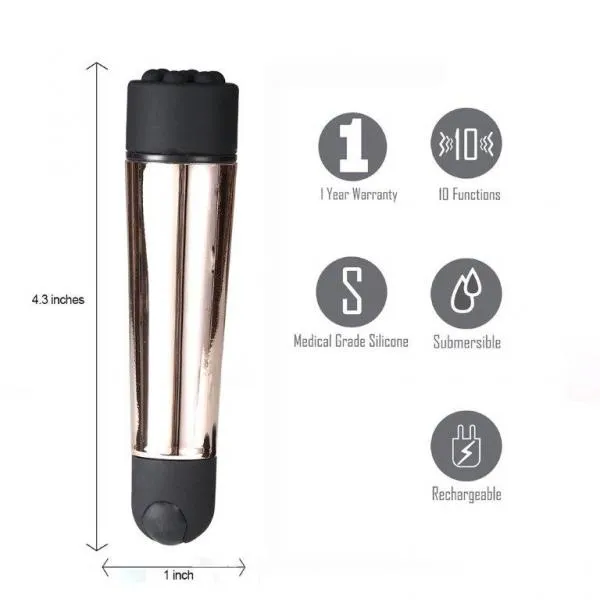 Seductucom Vibrators Pocket Plus Rose GoldBlack