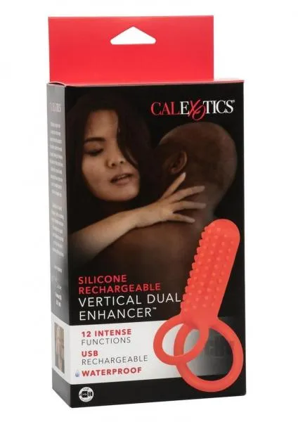 Seductucom Vibrators Silicone Recharge Vert Dual Enhance Red