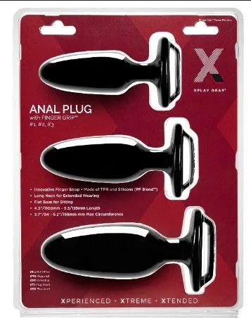 Seductucom Xplay Finger Grip Plug Starter Kit Plug 1 2 3 Anal