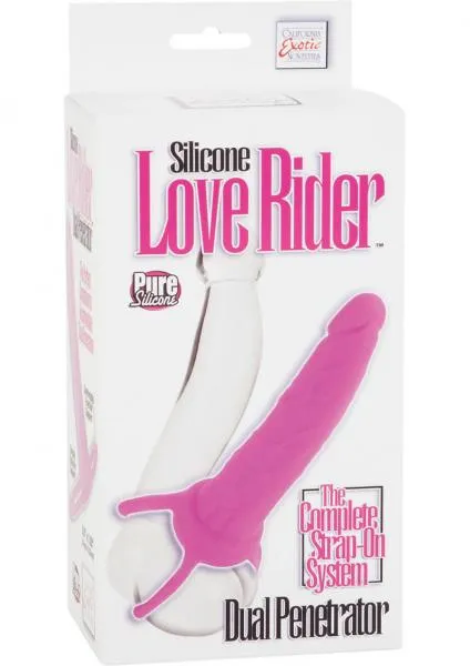 Silicone Love Rider Dual Penetrator Pink Love Rider Vibrators