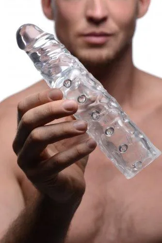 Size Matters Male Sex Toys 3 Inches Clear Enhancer Sleeve Penis Extension