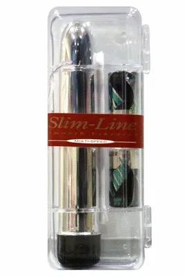 Slimline With Battery Silver Plastic Box Adult Time NZ Male Sex Toys