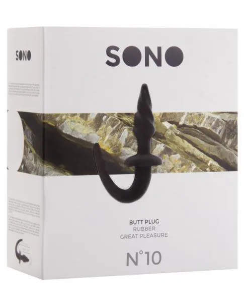 Sono No 10 4 Inches Butt Plug With Tail Black Sono Anal