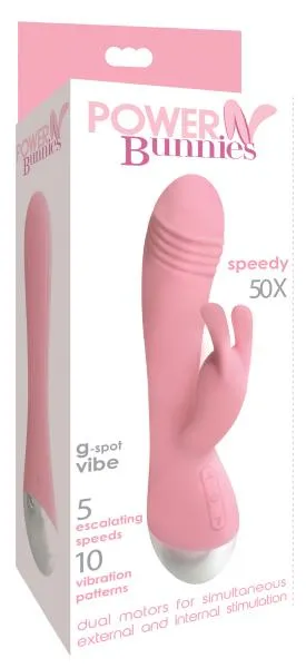 Speedy 50x Silicone Rabbit Vibrator Power Bunnies Female Sex Toys