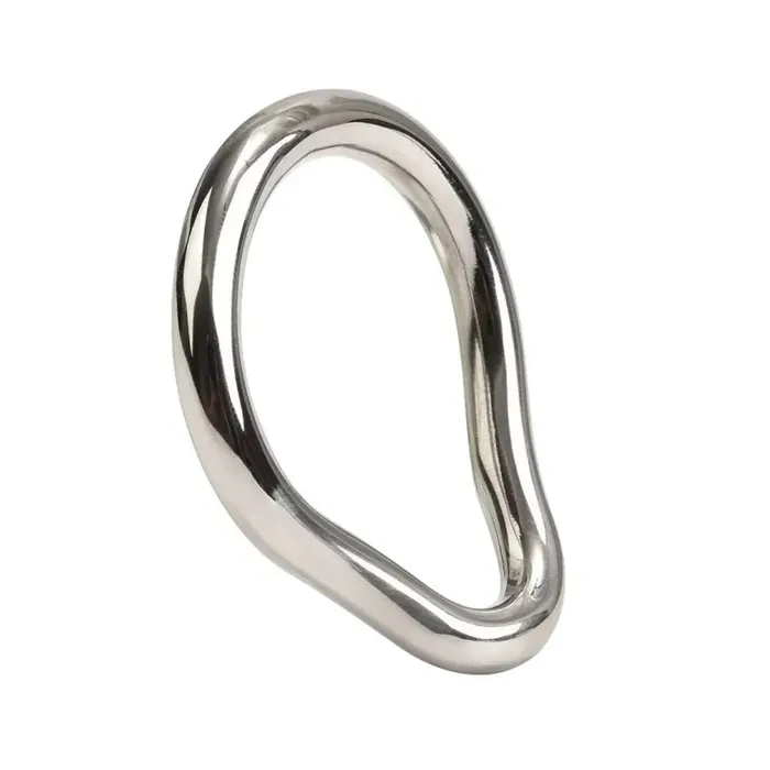 Stainless Cock Ring w Perinium Band 2 size options S G TLZ Male Sex Toys