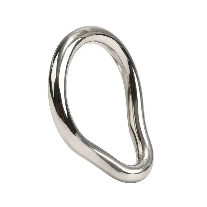 Stainless Cock Ring w Perinium Band 2 size options S G TLZ Male Sex Toys