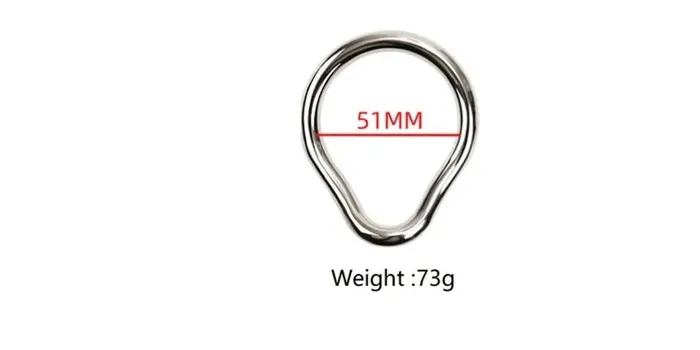 Stainless Cock Ring w Perinium Band 2 size options S G TLZ Male Sex Toys