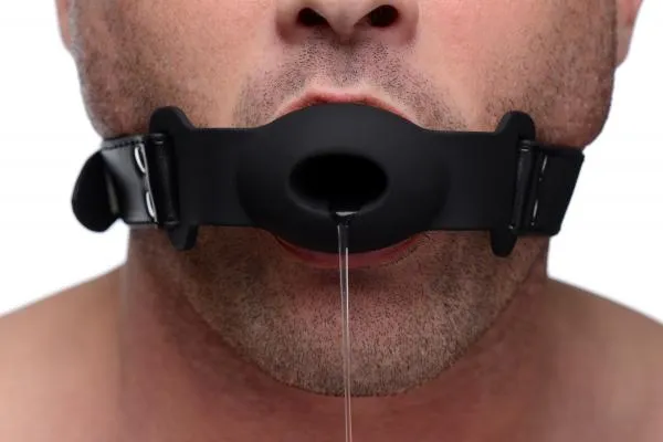 Strict Hollow Silicone Ball Gag OS Black STRICT Anal