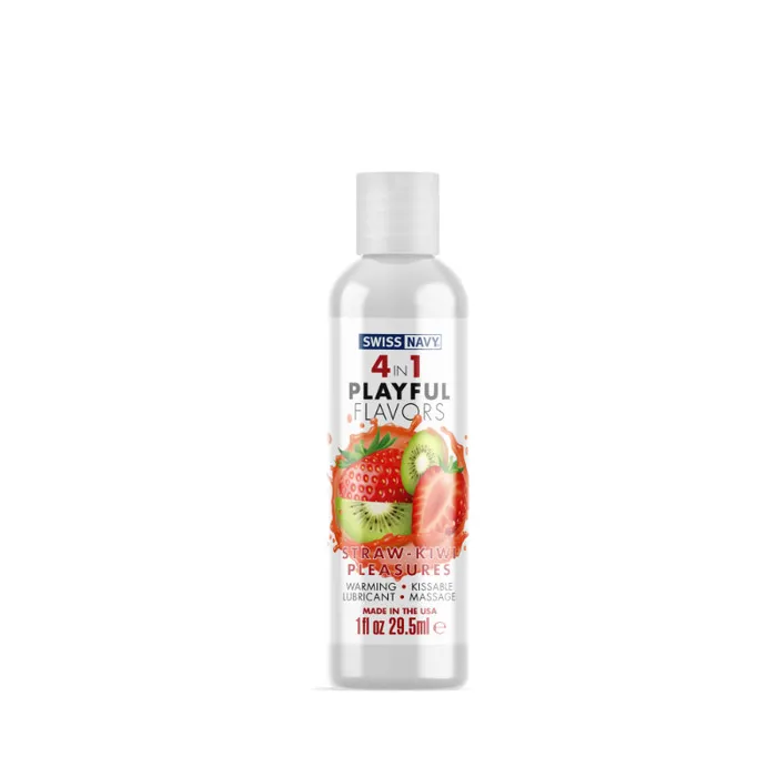 Swiss Navy Playful Flavours 4 In 1 StrawberryKiwi Pleasure 1oz Female Sex Toys