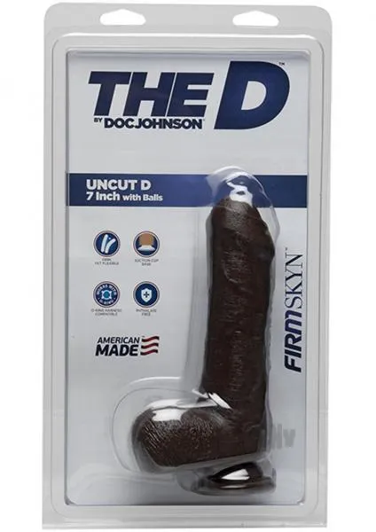 The D Female Sex Toys The D Uncut D 7 With Balls Firmskyn Brown