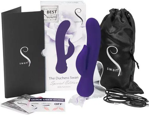 The Duchess Swan Rabbit Style Vibrator Purple Swan Special Edition Vibrators